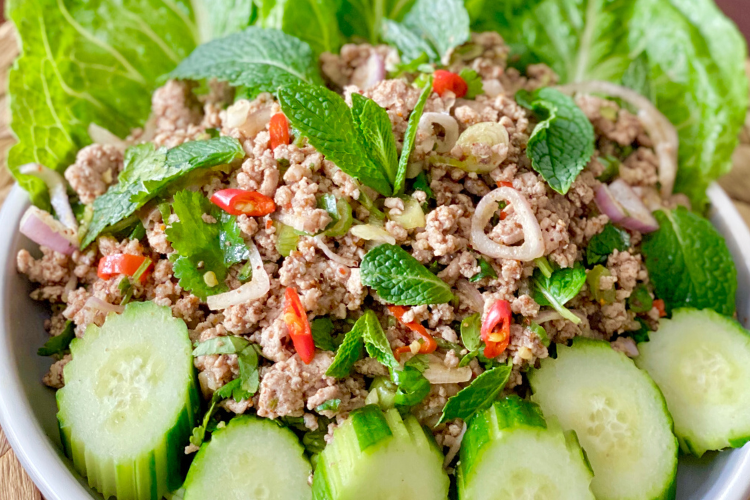 Lao Larb Moo – Lao Pork Salad ລາບໝູ